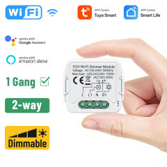 Tuya Smart 1 Channel WiFi Dimmer Module, Stepless Dimming, APP & Voice Control for Home Lighting