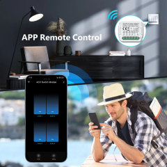 Tuya Smart 4 Channel Wi-Fi Switch Module, 4x2.5A Relay, APP & Voice Control for Home Automation