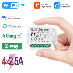 Tuya Smart 4 Channel Wi-Fi Switch Module, 4x2.5A Relay, APP & Voice Control for Home Automation