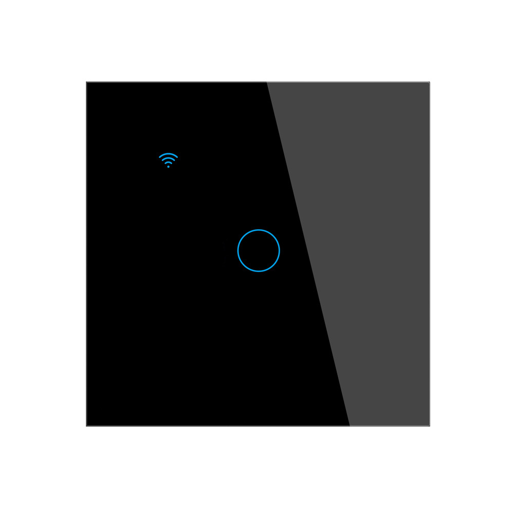 Tuya Smart 1CH WiFi EU Touch Switch, Glass Panel, Voice/APP/Touch Control, LED Backlight