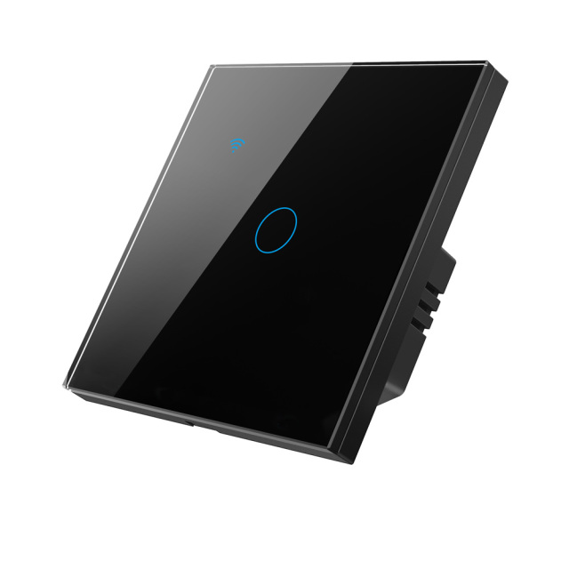 Tuya Smart 1CH WiFi EU Touch Switch, Glass Panel, Voice/APP/Touch Control, LED Backlight