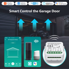 Tuya Smart WiFi Automatic Garage Door Opener Module with Door Sensor, APP & Voice Control