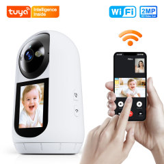 Tuya Smart 2MP 1080P WiFi Baby Monitor Camera, 2-Way Video Call Home Security Camera with Night Vision & Motion Tracking