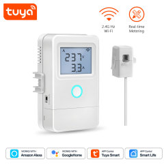 Tuya Smart WiFi Energy Meter with 1/2/3-Phase Clamps, 80A-100A High-Power Electricity Monitor with Relay Switch