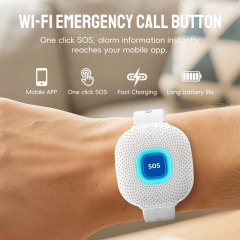 Tuya Smart WiFi Wristband SOS Emergency Button, Waterproof Elderly Panic Alarm for Home Safety & Care