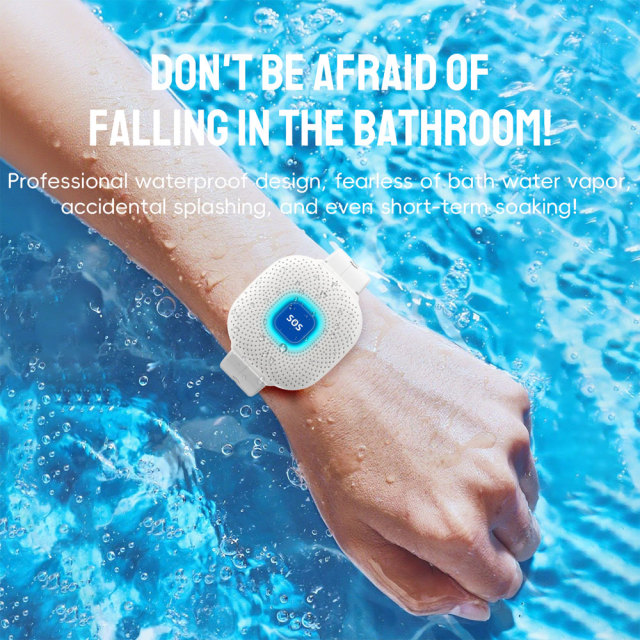 Tuya Smart WiFi Wristband SOS Emergency Button, Waterproof Elderly Panic Alarm for Home Safety & Care