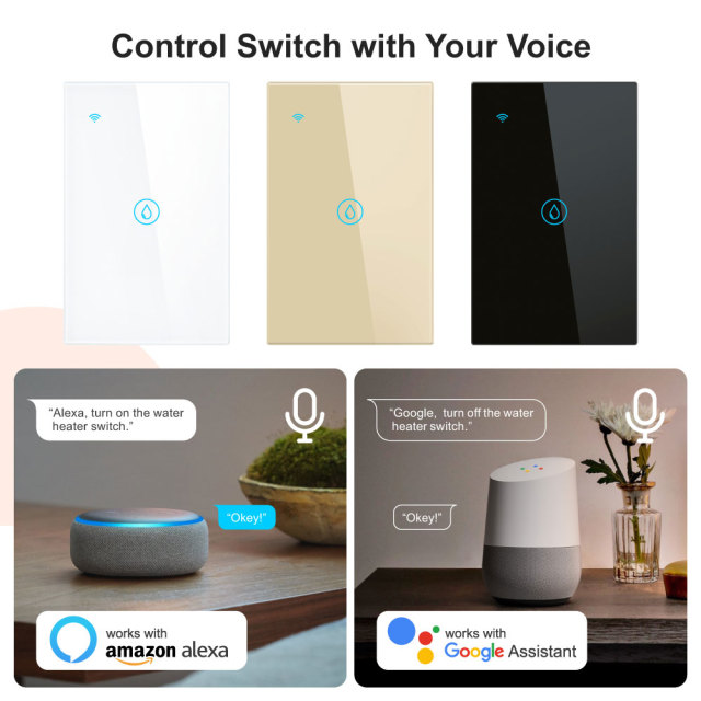 Tuya Smart US Version WiFi Water Heater Boiler Switch – App & Voice Control