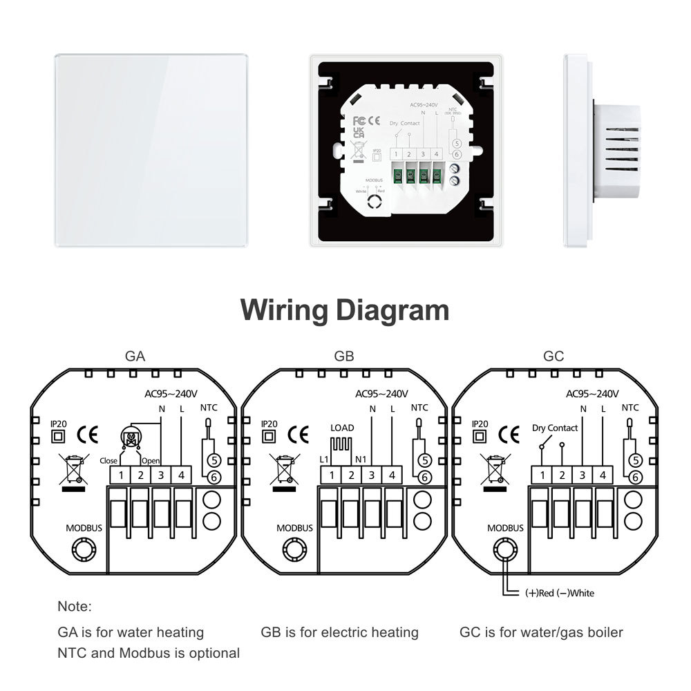 Tuya Smart WiFi 5A Water Gas Boiler Heating Thermostat Room Controller