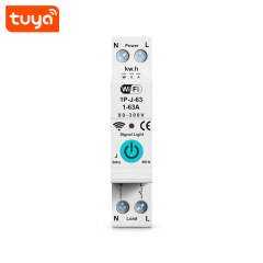 Tuya Smart WiFi 1P 63A DIN Rail Circuit Breaker Switch with Energy Meter