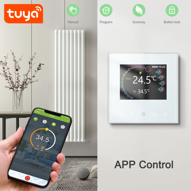 Tuya Smart WiFi 16A Electric Underfloor Heating Thermostat Dual Sensor