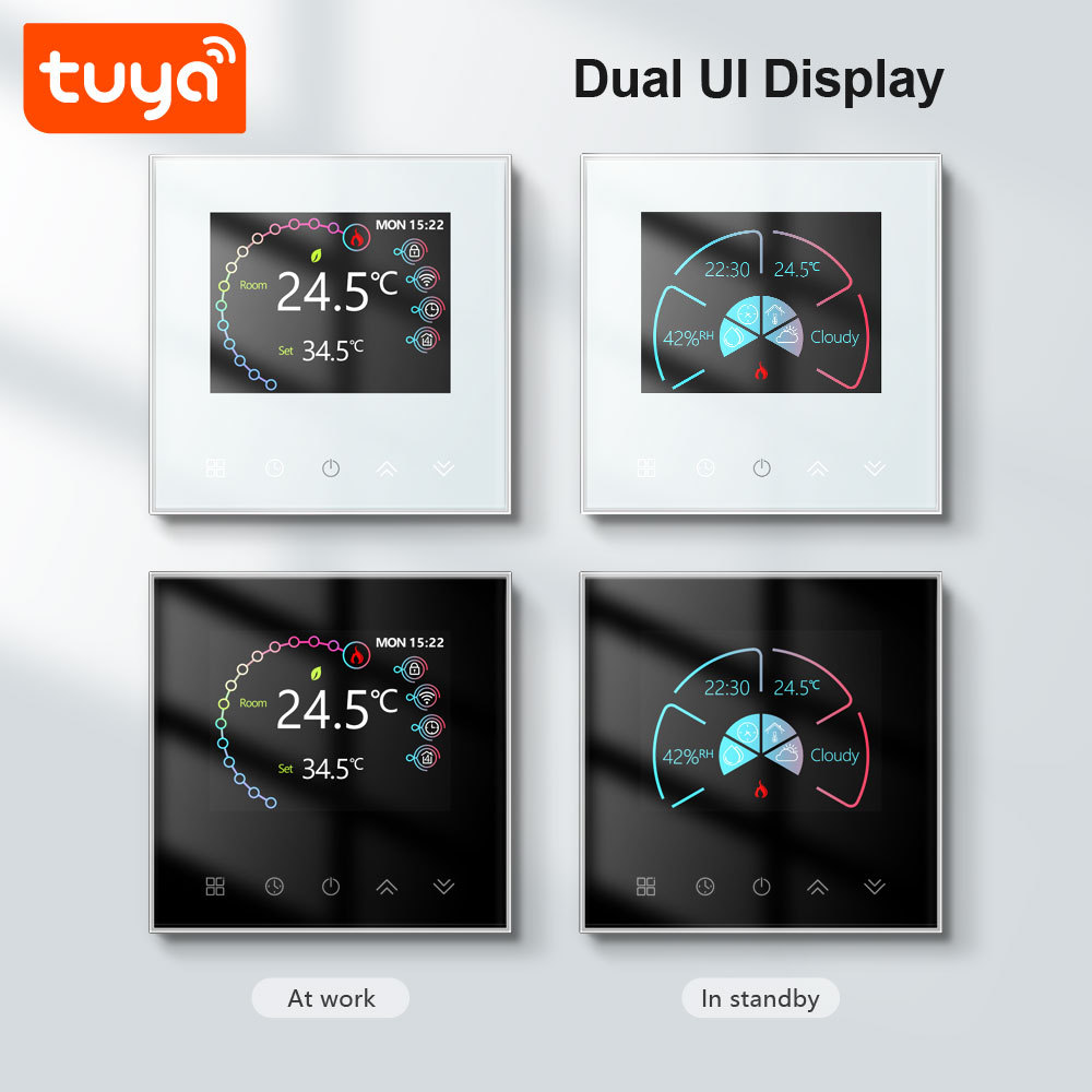 Tuya Smart WiFi 16A Electric Underfloor Heating Thermostat Dual Sensor