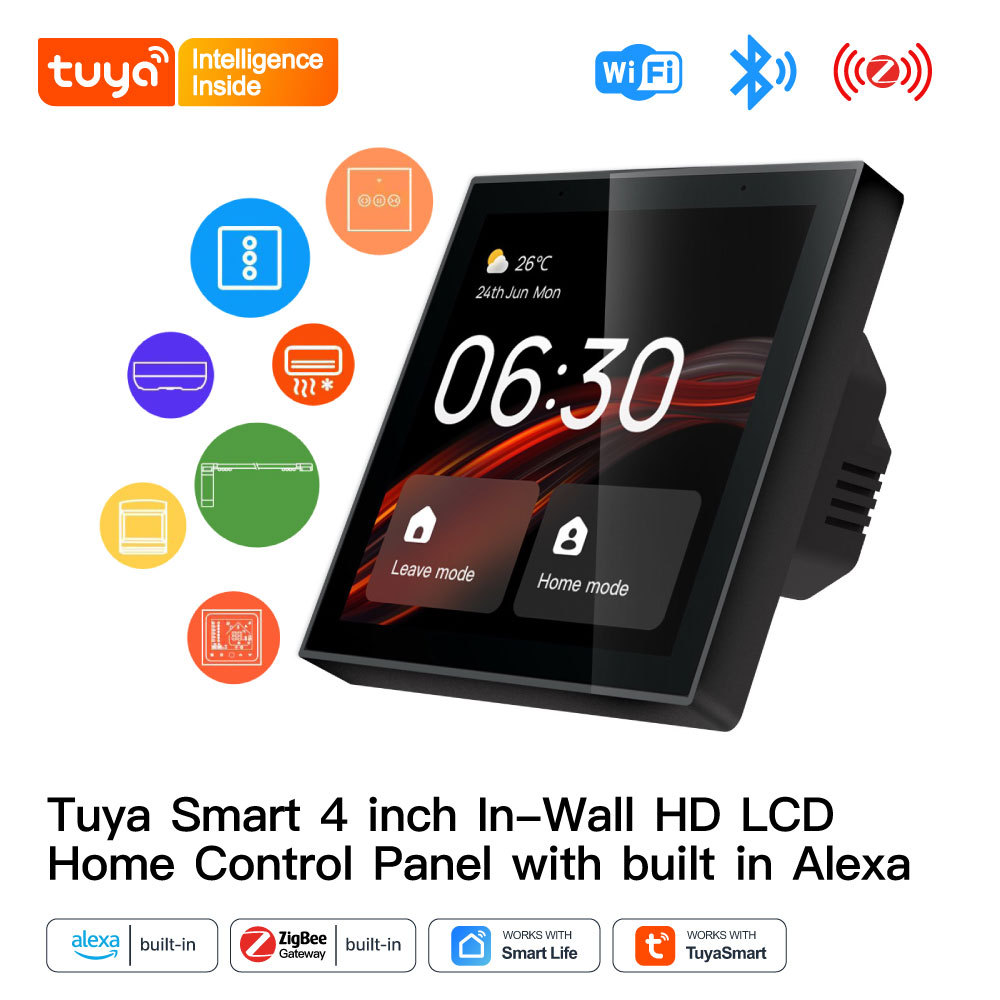 Tuya Smart 4-Inch WiFi Zigbee Gateway Control Panel Alexa Linux EU