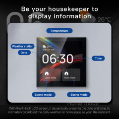 Tuya Smart 4-Inch WiFi Zigbee Gateway Control Panel Alexa Linux EU