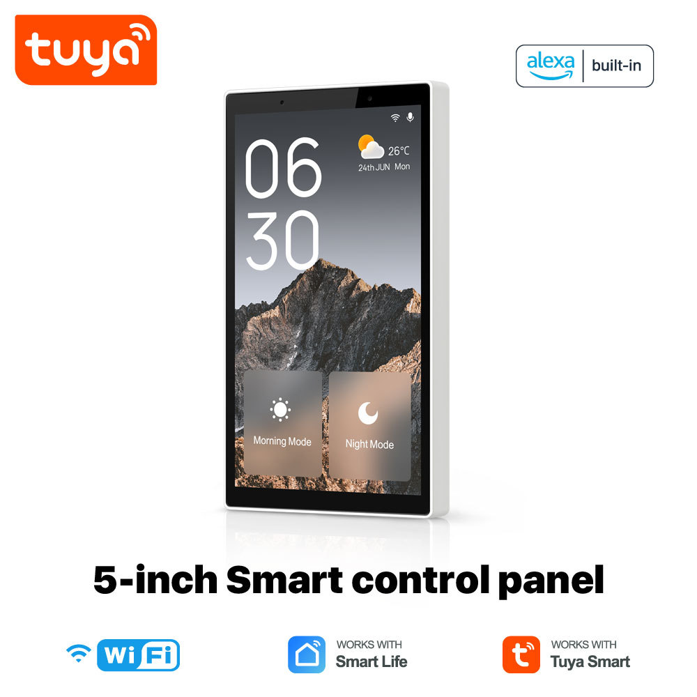 Tuya Smart 5-Inch Control Panel WiFi Zigbee Gateway Alexa Linux