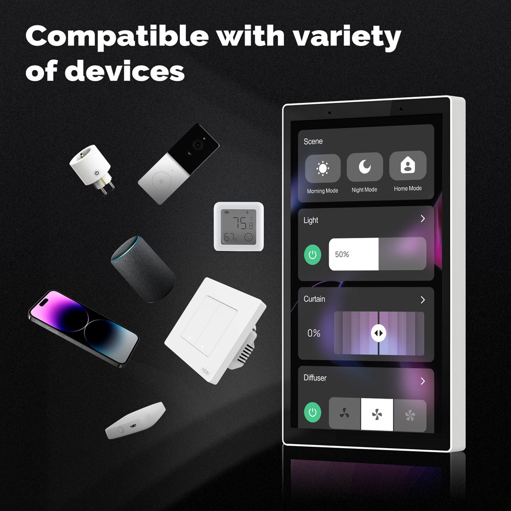 Tuya Smart 5-Inch Control Panel WiFi Zigbee Gateway Alexa Linux