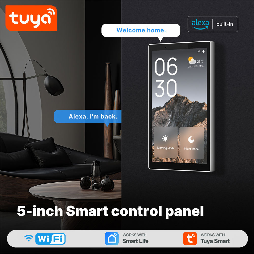 Tuya Smart 5-Inch Control Panel WiFi Zigbee Gateway Alexa Linux