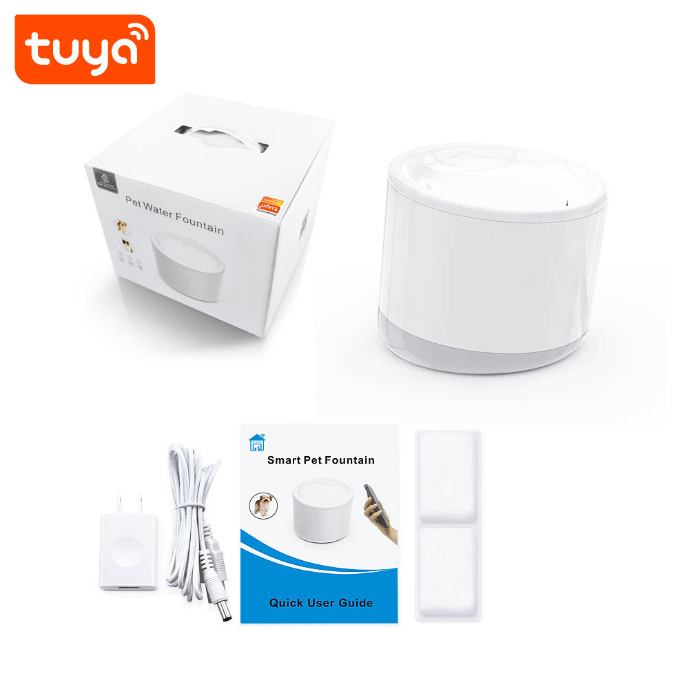 Tuya Smart WiFi Pet Water Fountain Auto Feeder UV Filter App Control