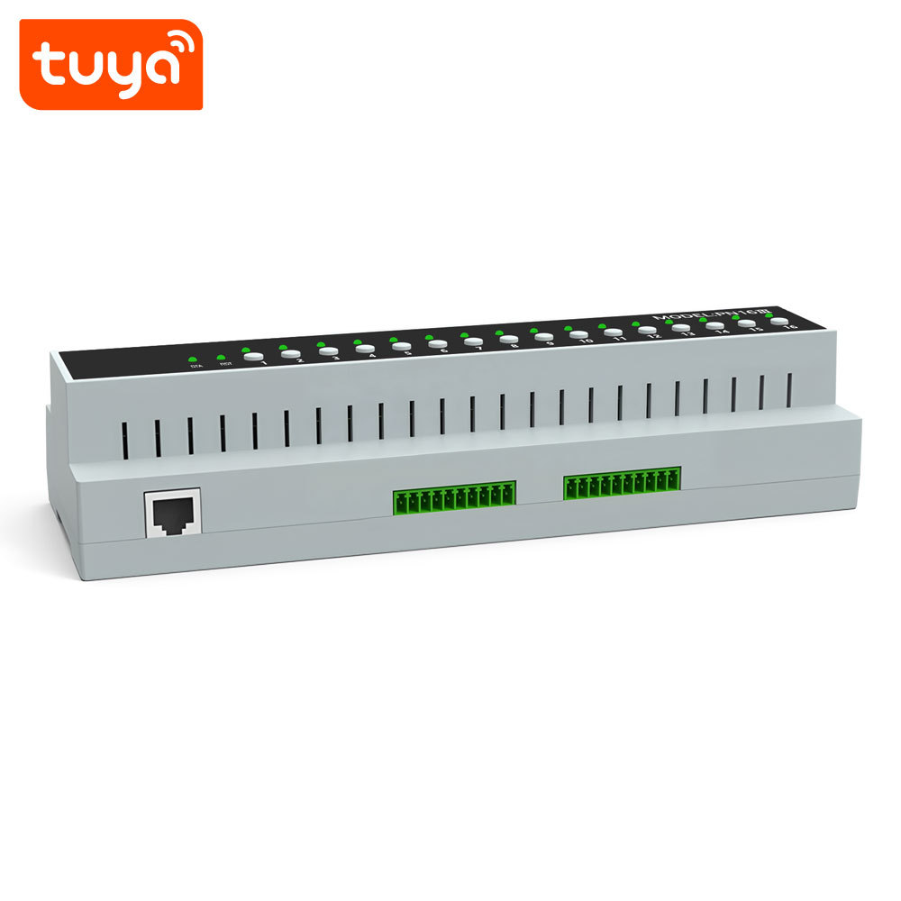 Tuya Smart WiFi 16-CH 50A/16A Relay DIN Rail Room Power Controller
