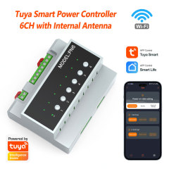 Tuya Smart WiFi 6-CH 16A Relay DIN Rail Hotel RCU Power Controller