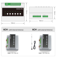 Tuya Smart WiFi 6-CH 16A Relay DIN Rail Hotel RCU Power Controller