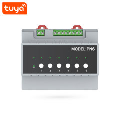Tuya Smart WiFi 6-CH 16A Relay DIN Rail Hotel RCU Power Controller