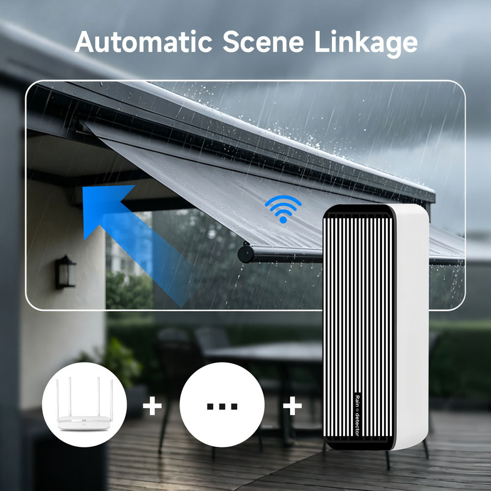 Tuya Smart WiFi 2-in-1 Rain Detector & Water Flood Leak Alarm Sensor