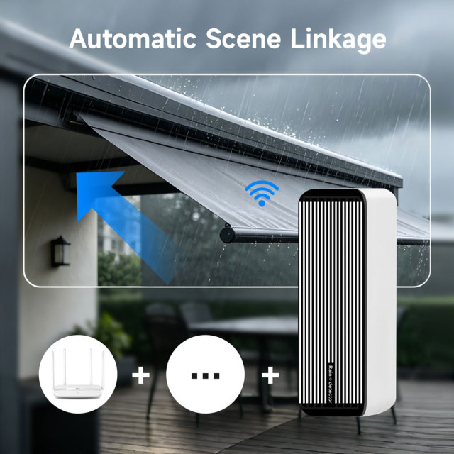 Tuya Smart WiFi 2-in-1 Rain Detector & Water Flood Leak Alarm Sensor
