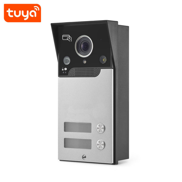 Tuya Smart WiFi 2-Button IP65 Apartment Video Door Phone Kit 2 Units