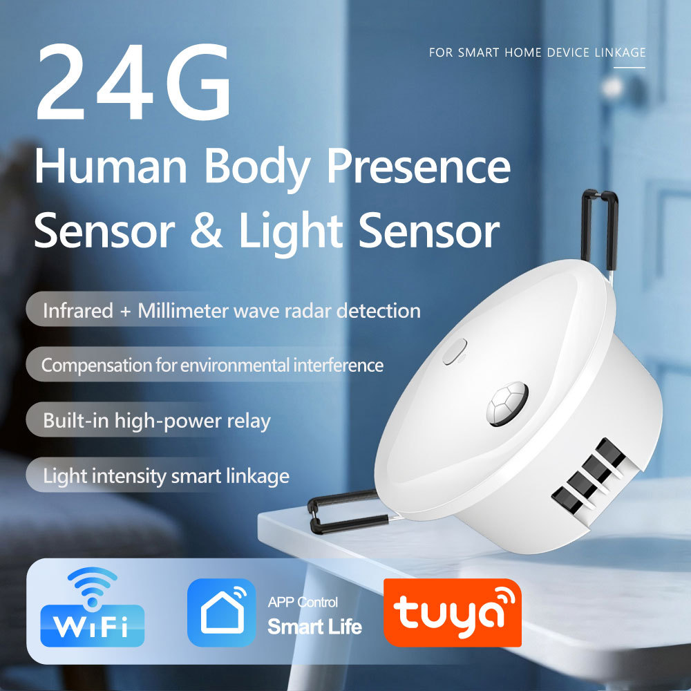 Tuya Smart WiFi 24G mmWave Radar Human Presence Sensor Light Detection