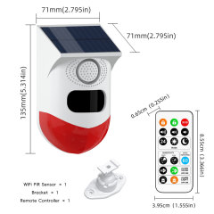 Tuya Smart WiFi Solar Waterproof WiFi PIR Alarm with 433Mhz, solar - powered for outdoor security