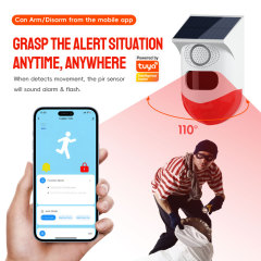 Tuya Smart WiFi Solar Waterproof WiFi PIR Alarm with 433Mhz, solar - powered for outdoor security