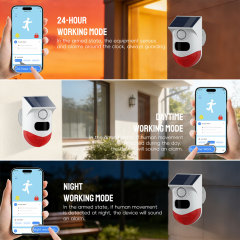 Tuya Smart WiFi Solar Waterproof WiFi PIR Alarm with 433Mhz, solar - powered for outdoor security