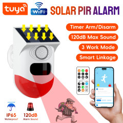 Tuya Smart WiFi Solar Waterproof WiFi PIR Alarm with 433Mhz, solar - powered for outdoor security