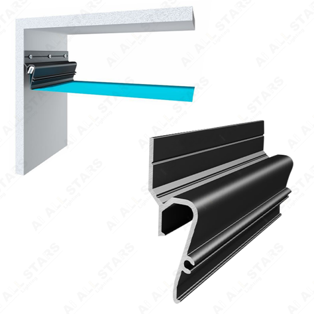 Seamless stretch ceiling profile