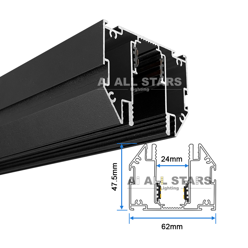 AS-MS01 Hot-Selling Magnetic Lighting Track Aluminum Profile for Stretch Ceiling