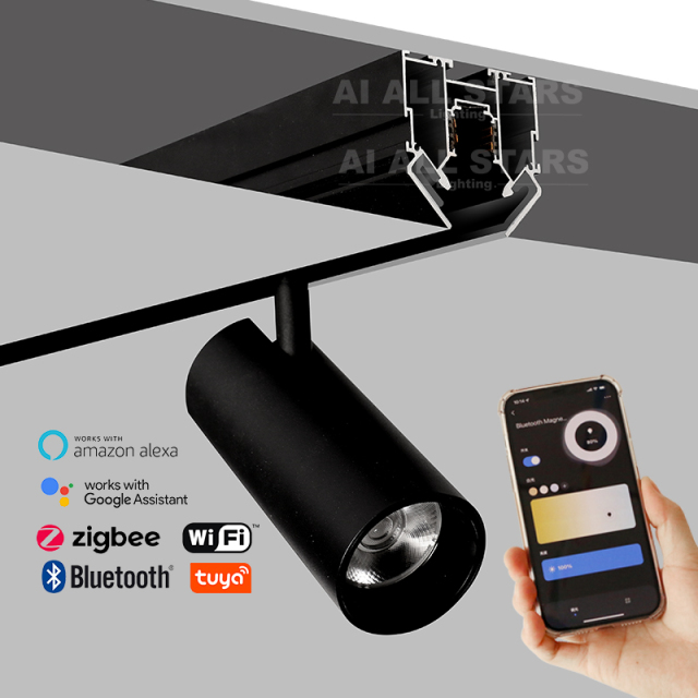 AS-MS01A Wholesale Price Magnetic Track Light Aluminum Profile for Stretch Ceiling