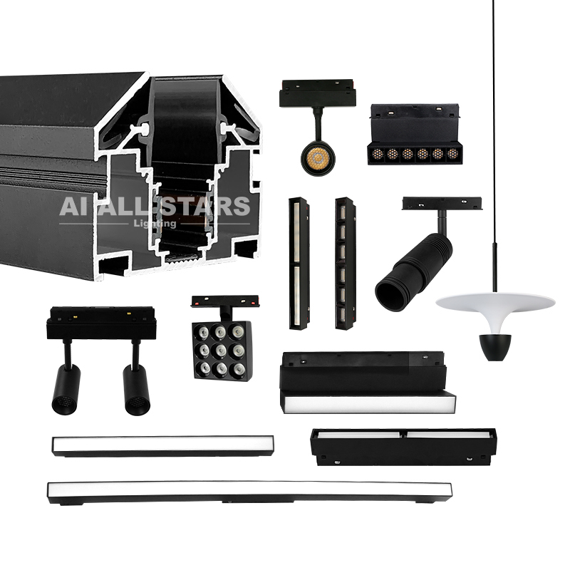 AS-SPM01 Customizable Hot-sale Stretch Ceiling Magnetic Light Track