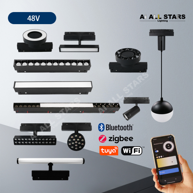 Commercial Easy Installation 48V magnetic track light