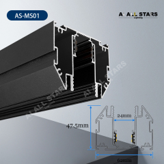 AS-MS01 Hot-Selling Magnetic Lighting Track Aluminum Profile for Stretch Ceiling