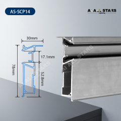AS-SCP14 Customizable Stretch Ceiling Aluminum Profile for Wall Installations
