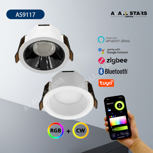 AS9117 Recessed LED Ceiling Downlight – Smart CCT Adjustable, Factory Direct Wholesale Lighting