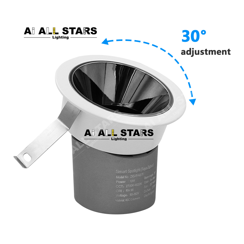 AS9114 Commercial Embedded LED Downlight – Smart Control & Adjustable Beam Angle | Wholesale Factory Lighting