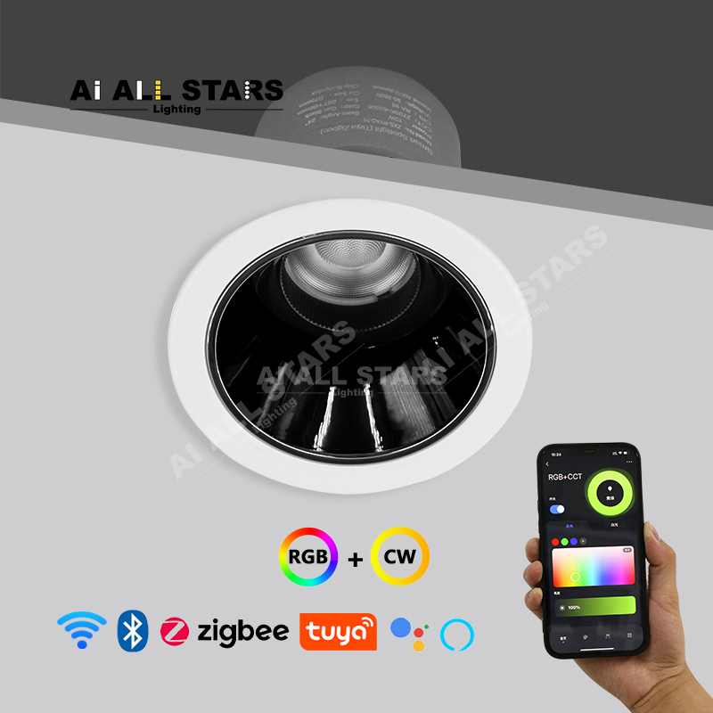 AS9114 Commercial Embedded LED Downlight – Smart Control & Adjustable Beam Angle | Wholesale Factory Lighting