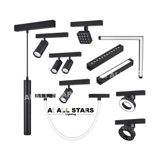 save space embedded install 220v magnetic track light