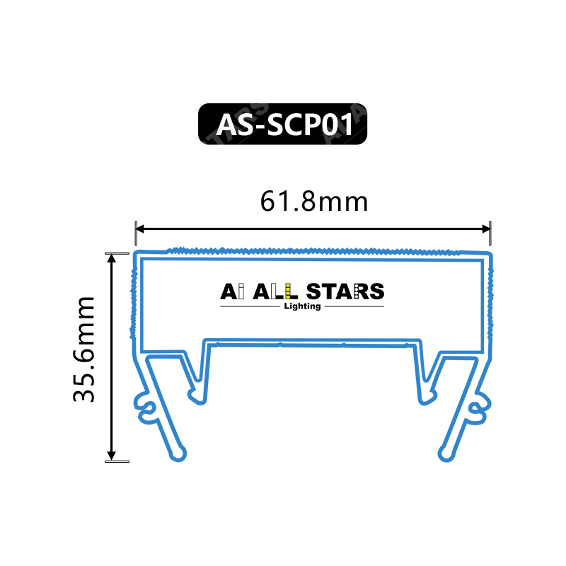 scp01 led strip stretch ceiling profile size