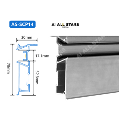 AS-SCP14 stretch ceiling profie for wall