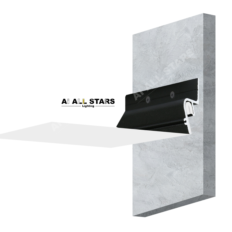 Modern wall stretch ceiling profile