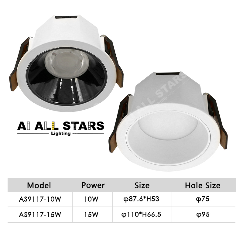 AS9117 Recessed LED Ceiling Downlight – Smart CCT Adjustable, Factory Direct Wholesale Lighting