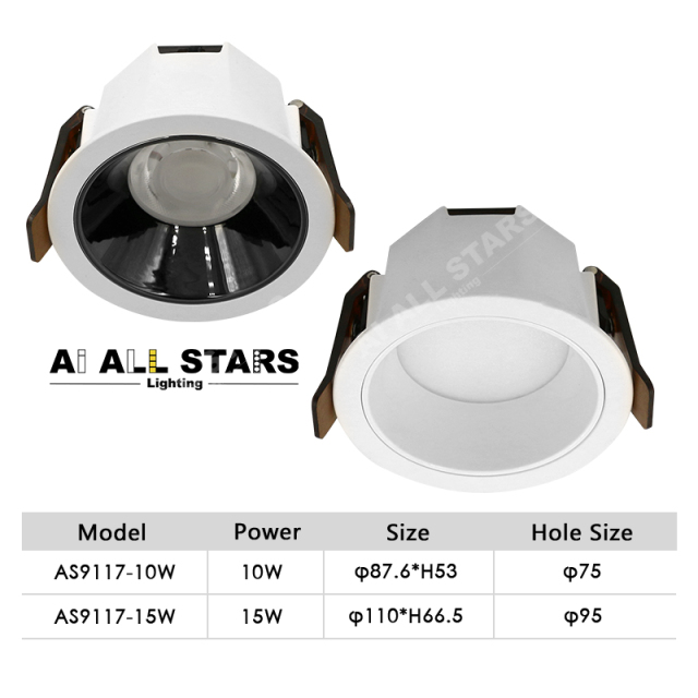 AS9117 Recessed LED Ceiling Downlight – Smart CCT Adjustable, Factory Direct Wholesale Lighting