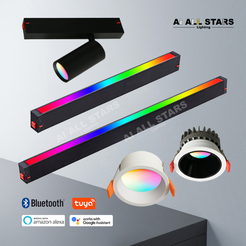 party rgbcw magnetic track light